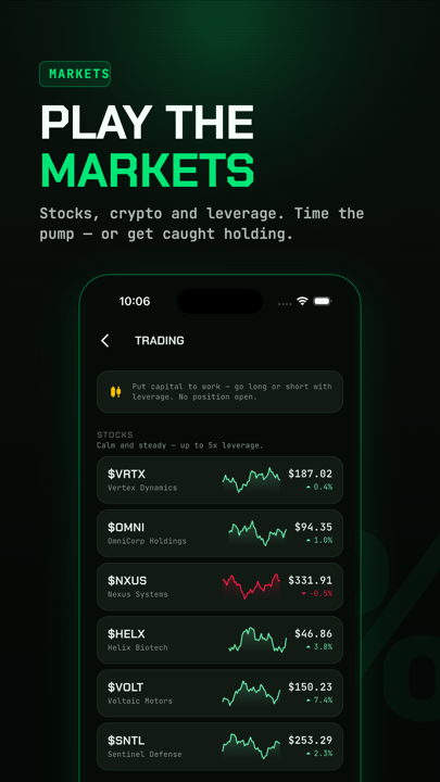 Trading tab — live stock and crypto charts